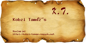 Kobzi Tamás névjegykártya