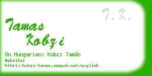 tamas kobzi business card